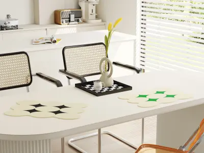 White kitchen 3D model