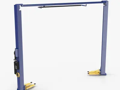 Car Lift Two Post Low-poly 3D model