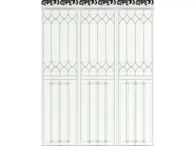Classic Decorative Wall Panel 3D model