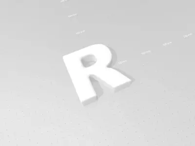 Vase R - Alphabet Vases Collection Letters - STL Printable 3D print model