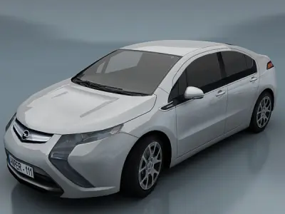 Opel Ampera Low-poly 3D model