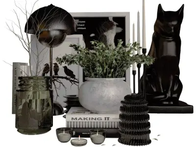 Decorative set 01 3D model 6