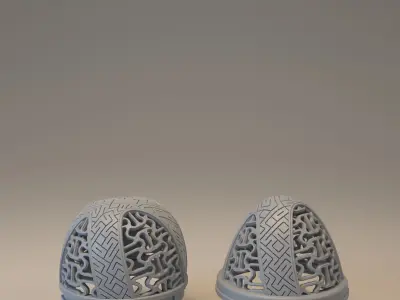 Easter egg with carved ornament - Nummer 05 3D print model