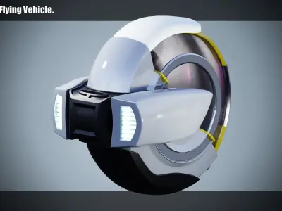 Simplistic Flying Vehicle - nr11 Low-poly 3D model