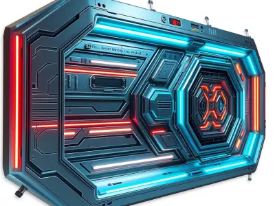 Futuristic Neon Wall model pack Low-poly 3D model