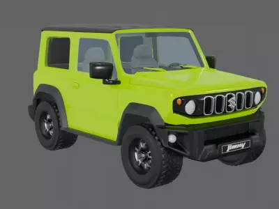 2018 Suzuki Global Jimny Low-poly 3D model