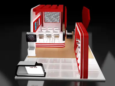 Booth Exhibition Stand a119b 3D model