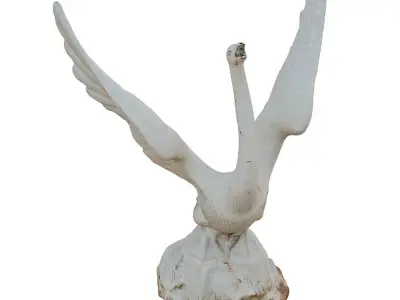 Sculpture for the Park Swan Spread Wings 3D model