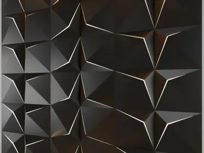 3d panel 09 Low-poly 3D model