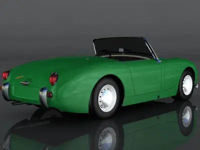 Austin Healey Sprite Low-poly 3D model