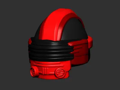 helmet high poly sculpt 3d printable ver 7 3D model 3D model 33