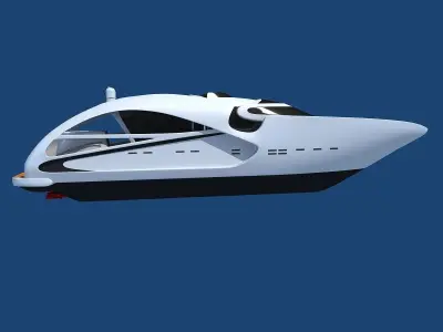 Luxury Sport Yacht 3D model