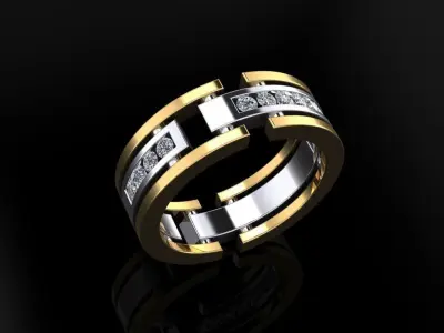 Wedding Bands 07 3D print model