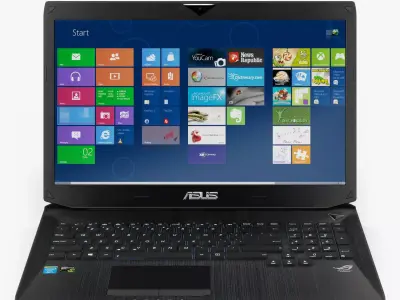 Asus ROG G750JX gaming laptop Low-poly 3D model