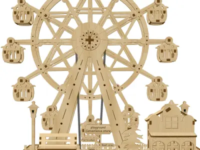 Cuteefun 3D Wooden Puzzle 3D model