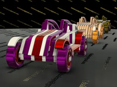 3d Printable Toy Car TC01 3D model