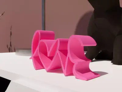 Customized Romantic Flow Love 3D print model