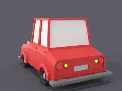 Cartoon Low Poly Cars 3D model