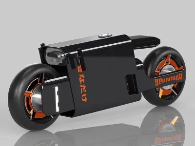 Motorcycle Yanko design Low-poly 3D model