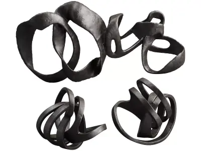 548 interior sculptures 22 cb2 abstract metal sculptures 3D model