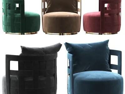 The Braid 6082 T80 is an Italian luxury armchair  3D model