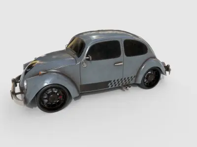 Vokswagen - Punisher Low-poly 3D model