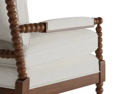Wooden Spool Chair 3D model