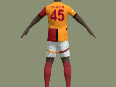 T-Pose Rigged Osimhen Galatasaray 3D model