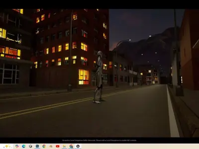 UE5 City Complete Level - NIGHT Low-poly 3D model