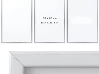 Photo Frames Set  08 3D model