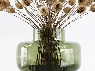 Pampas Plant 02 Low-poly 3D model