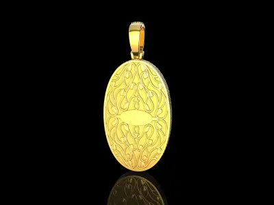 Virgin Mary With Diamonds Pendant N2 3D print model