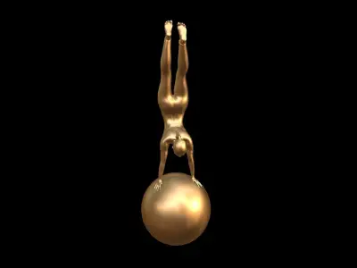 Yoga ball sculpture 3D model