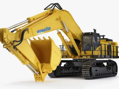 Tracked Excavator Komatsu PC1250 3D model