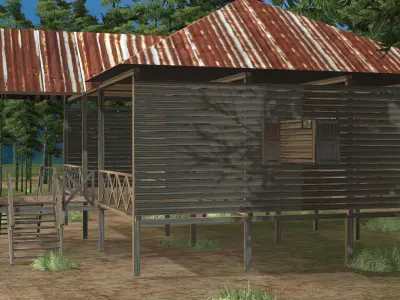 Old police station 3D model