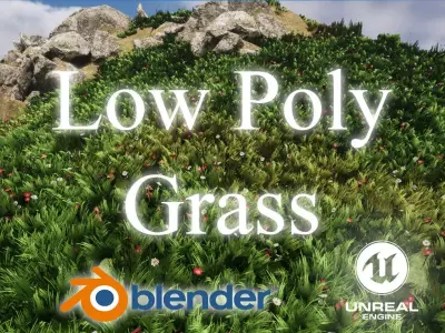 Grass Low Poly  Low-poly 3D model