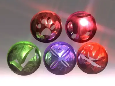 Decoration Hollow Balls Collection Low-poly 3D model