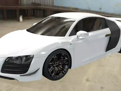 Audi R8 With interior 3D model