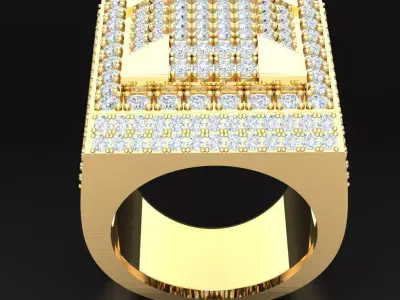 Luxury Men Rings Designs 4MR040 3D print model