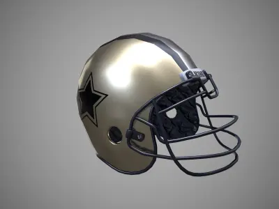 Low poly Football helmet PBR Game-ready  Low-poly 3D model