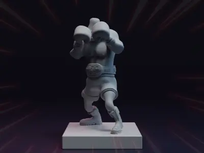 Basic Mesh 3d Model and Render Scene Free low-poly 3D model