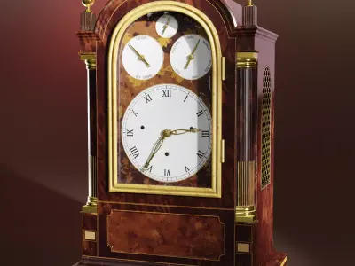 Rare floor clock Low-poly 3D model