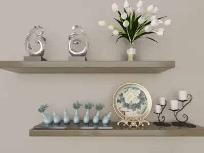 Table chair decorative SET 100 3D model