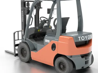 Toyota Fork Lift 8FD25 Low-poly 3D model