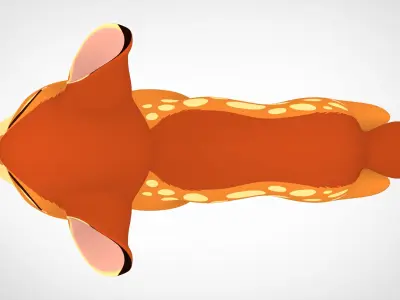 Deer Fawn Low-poly 3D model