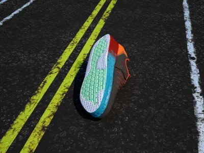 Marathon Shoe Size No 45 Low-poly 3D model