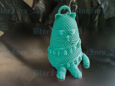 CHRISTMASS TREE CROCHET CAT 3D print model