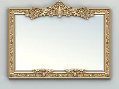 Rectangle mirror frame 017 3D model
