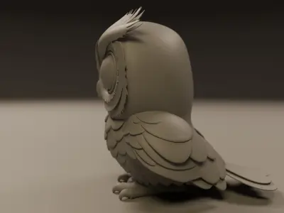 decorative owl 3D print model