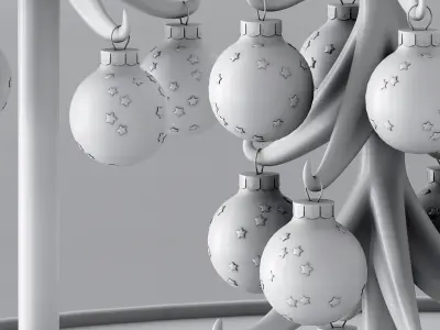 Stylish christmas decor 3D model